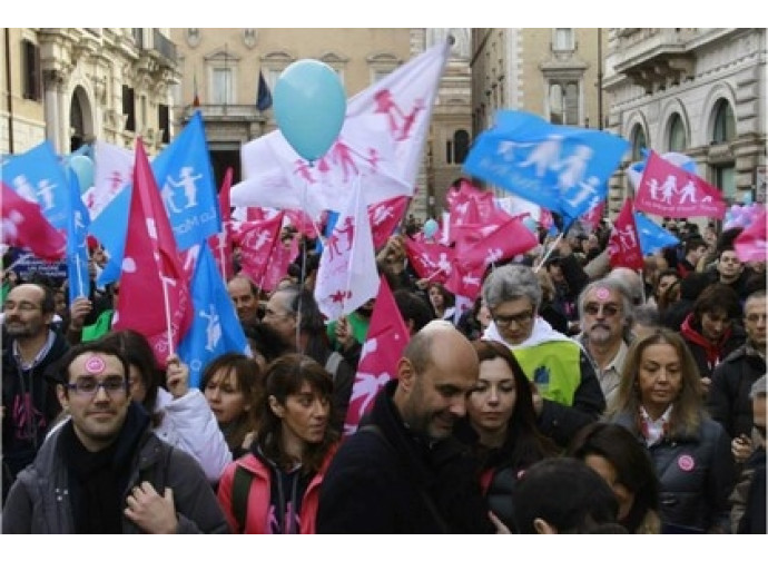 La manifestazione a Roma